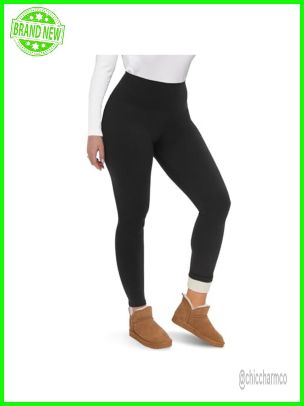 Fleece Lined Thermal Leggings High Waisted Tummy Control Winter Warm Pants